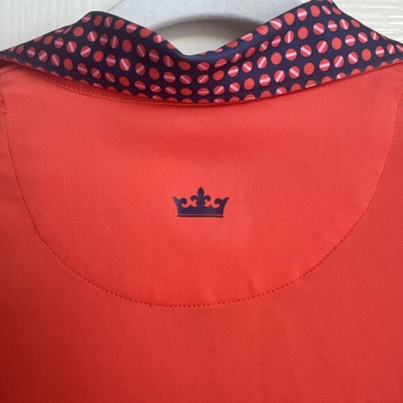 Peter Millar Women's Henley Top Size Small UV SPF 50 Protection Orange Coral - Picture 6 of 7